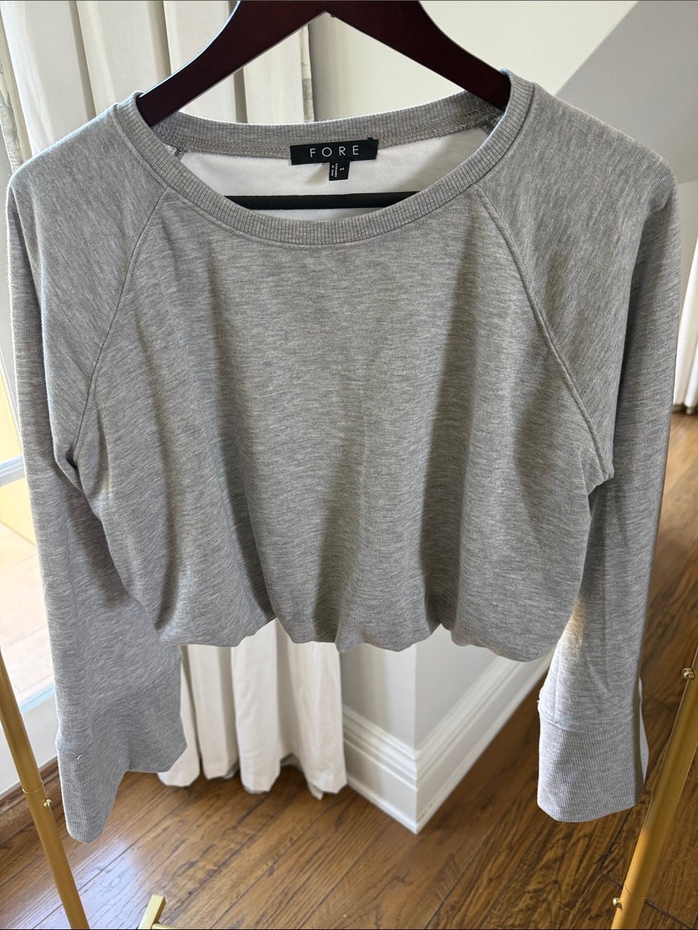 Bundle - 2 Cropped Bubble Hem Lightweight Sweaters